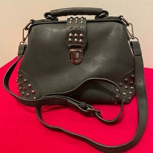 Stylish Black Studded Handbag